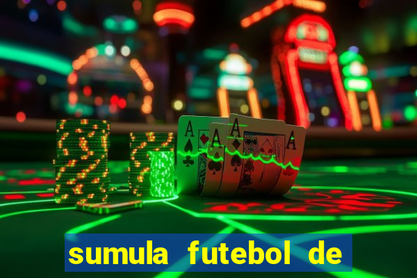 sumula futebol de campo word